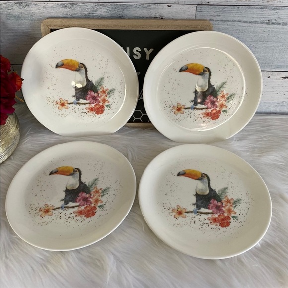 Wrendale Designs Toucan of My Affection 8” Plate Set of Four - Picture 6 of 7
